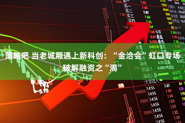 策略吧 当老城厢遇上新科创：“金洽会”虹口专场破解融资之“渴”